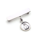 Aguja con escapulario CARMELO - medalla de plata 14mm